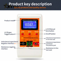 100.00mF M4070 Digital LCR Meter AutoRange Component Capacitance Inductance Tester LCD Display USB Charge LCR Electrician Tool