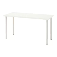 LAGKAPTEN/OLOV 書桌/工作桌, 白色, 140x60 公分