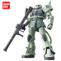 Bandai MOBILE SUIT GUNDAM RG 04 1/144 MS-06F Zaku II Official Genuine Figure Assemble Model Anime Gift Collection Toy Christmas