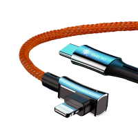 【YING XU】MFi 鋅合金USB-C to Lightning 快充線-120cm豔陽橙