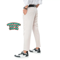 ROXXYQI90STYLE -  Ankle Pants Pria Premium Harian Panjang Bahan Wool Korean Style Cream Hitam Abu Na