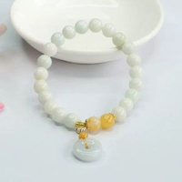 翡翠手鍊平安扣提溜手串玉石飾品女