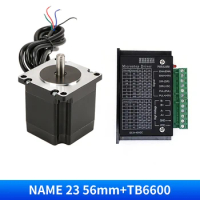 NEMA23 56mm stepper motor Kit + TB6600 driver 9-42V controller 6.35mm/8mm 23HS5628 For 3D Printer CNC Laser Engraving Plasma Cut