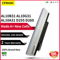 CPMANC NEW battery for Acer Aspire One 722 AO722 D257 D257E AL10A31 AL10G31 Netbook D260 D270 Happy, Chrome AC700 AL10B31 White