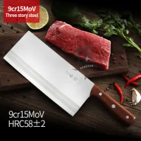 Meat cleaver Chinese food Three layer composite steel Chinese knife