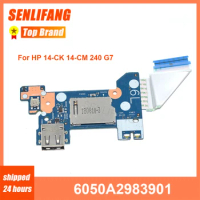 For HP 14-CK 14-CM 240 G7 Notebook SD Card Reader USB Port Board With Cable L23186-001 6050A2983901