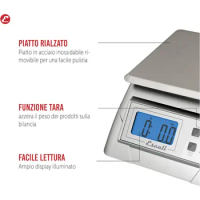 Escali Alimento 136DK Digital Kitchen Scale, Elite Food Measuring to The Gram with Removable Stainless Steel Platform