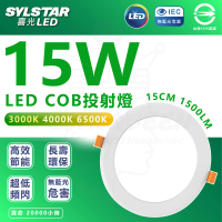 【SYLSTAR 喜光】5入組 15W LED崁燈 節能崁燈(15cm崁孔 1500lm)