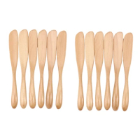 Wooden Butter Knife Cheese Spreader 6.5 Inch, Jam Knife Butter Cake Knife Mask Knife 12 Pieces