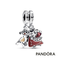 【Pandora 官方直營】迪士尼《獅子王》丁滿與彭彭造型雙吊飾
