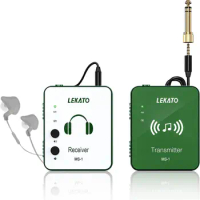 LEKATO Wireless IEM System with Transmitter Receiver Wireless in-Ear Monitor System 2.4Ghz Automatic for Studio Live (MS-1G)