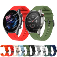 22mm Silicone Strap For Amazfit GTR 4 Smartwatch Wrist Bracelet For Amazfit Stratos 2 2 S 3/Pace/GTR 3 Pro/2 2E/47mm/Bip 5 Band