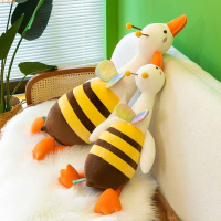 鵝瘋了搞怪玩偶大白鵝公仔蜜蜂抱枕床上睡覺沙發靠枕男女生日禮物