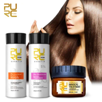 PURC Brazilian Keratin Treatment and Hair Mask Sets Straightening Repair Frizz Hair Treatment Product for Women Gift