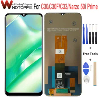 6.5" For OPPO Realme C30 LCD Display Digitizer Touch Screen Assembly Replace Parts Narzo 50i Prime LCD Screen For Realme C33 LCD