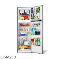 聲寶【SR-M25D】250公升雙門變頻冰箱(含標準安裝)(7-11商品卡400元)