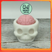 Móc Khoá Đầu Lâu Có Não Ấn Được Giảm Stress Thư Giãn In 3D Fidget Clicker KeyChain | MINT 3DLAB