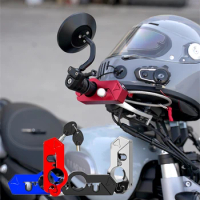 Accessories for Motorcycle Helmet Lock 2 In 1 Grip Lock Brake Lock Aluminum Alloy Anti-theft Safty Equipments Bike Quad Padlock