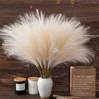 Simulation Reed Grass Pampas Grass for Wedding Home Bedroom Decor Wedding Guide Photo Prop Background Artificial Flowers