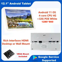 12.1 Inch Screen 1280*800 Pixels Android Tablet With Bracket 4G+32G Photo Frame Wall Mount POE Monitor Smart Home TV Controller