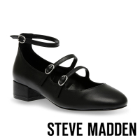 【STEVE MADDEN】COLLEAGUE 雙帶繞踝瑪莉珍鞋(黑色)