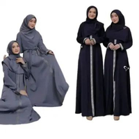 Gamis abaya Turkey wolfis premium/Gamis Wanita Muslim Maxi panjang Ful motif Renda Bordir/Gamis Leba