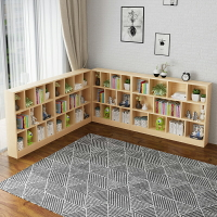 實木置物架 收納層架 實木兒童書架置物架客廳落地幼兒園矮書櫃簡易桌面置物架鬆木客製化『cyd12108』