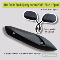 [Paket Hemat] Pelindung Knalpot Yamaha Mio Smile Soul Sporty Karbu Tahun 2008-2012 + Spion + Aksesor