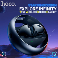hoco TWS headset with microphone BT 5.3 charging case box stereo sound true wireless earphones earbuds mic touch control