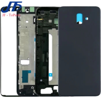 10Pcs For Samsung Galaxy J4 J6 Plus J415F J4+ J6+ J610F Back Glass Battery Cover Housing Rear Door Middle Frame Chassis Repair