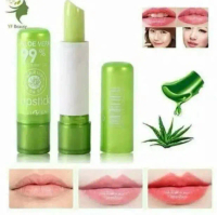 lipstick aloe vera 99% asli bibir pink glosy