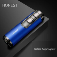Honest Four Torch Jet Adjustable Flame Refillable Cigarette Cigar Lighter