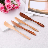 1pc Delicate Natural Wooden Butter Knife Cheese Spreader Handcraft Kitchen tool