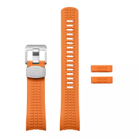 Crafter Blue Tali / Strap Jam Tangan Strap Crafter Blue Turtle CB12-Orange 22mm Curved End Rubber Strap - Seiko Turtle