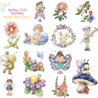 Flowers Elfin clear silicone stamps for New Arrival 2024 DIY scrapbooking craft supplies photo album card making