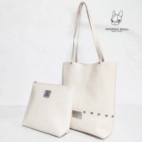 【CRYSTAL BALL 狗頭包】STUDS Tote bag and pouch組合包(狗頭包)
