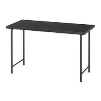 meja, hitam-cokelat/hitam, 120x60 cm