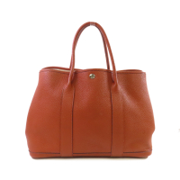 【二手名牌BRAND OFF】HERMES 愛馬仕 古銅色  Negonda皮革 GardenParty PM 手提包X刻
