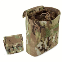 Tactical Recovery Mag Molle Dump Drop Pouch Waist Bag Folding Drawstring Magazine Pouch Storage Bag Airsoft Hunting Accessories