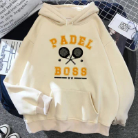 Padel hoodies women long sleeve top anime clothes Hood female graphic sweater
