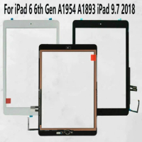 For iPad 9.7 2018 For iPad 6 6th Gen A1954 A1893 LCD Outer Touch Screen Digitizer Front Glass Display Touch Panel Replacement