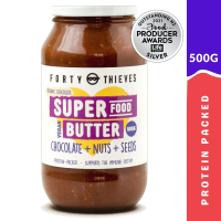 Forty Thieves Chocolate Superfood Peanut Butter (Organic Chocolate, Nuts, Seeds) -  Jumbo 500g