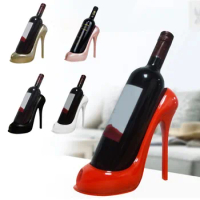 White Red Gold High Heel Shoe Champagne Wine Bottle Rack Holder Office Bar Decorative Shelf For Home Bar Kitchen Accessories