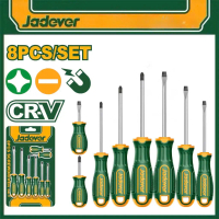 Jadever Bộ 8 Tua Vít Dẹt & Bake Chất Liệu CR-V SL6.5*38 PH2*38 SL3*75 SL5.5*75 SL6.5*100 PH0*75 PH1*