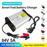 84V 5A lithium battery charger fast charging 20S 72V lithium battery pack drone electric bicycle power tool universal