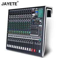 Professional 14 Channel Power Mixer Speakers DJ Controller 16 DSP Effects Audio Console Mixer double 7 Equalizer mixing