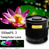 Lightdow Manual Focus Telephoto Mirror Lens 500mm F6.3 Full Frame Camera Lens for Canon EOS Rebel T8i T7i 400D Nikon D3300 Sony