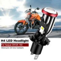 1PCS FOR HaoJue DK125 150 25W 6000K White Motorcycle Accessories H4 LED Lens Headlight CANbus High Low Beam HS1 MOTO Lamp