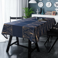 新款絨布印花桌布臺布格子現代簡約素色桌旗日式