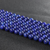 Lapis lazuli natural stone bead handmade DIY earring necklace